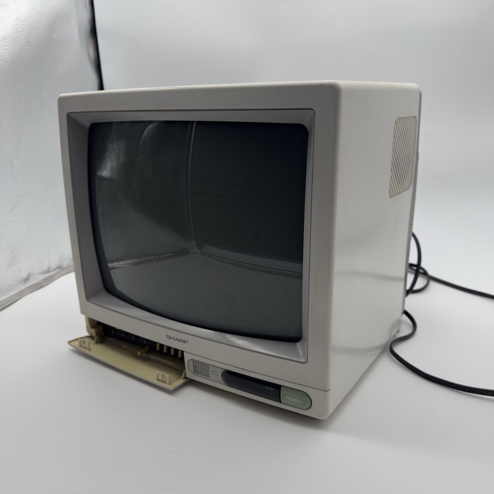 Vintage 1988 SHARP 13NF78 (W)  Tv Portable 120 Volts Decorator Series 12-13 inch
